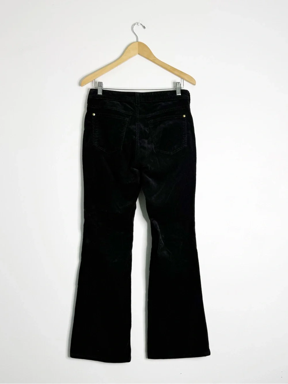 Pilcro Anthropologie Corduroy Flare Pants Black Size 29 High Rise